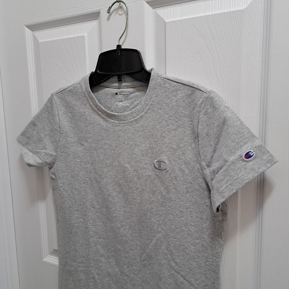 ❤️ New! Champion T-Shirt Dress Light Grey Women's XS Cotton Blend Short Sleeve - Picture 6 of 11